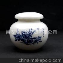 青花牡丹，密封典雅 南安市人峰商貿陶瓷茶葉罐批發詳解
